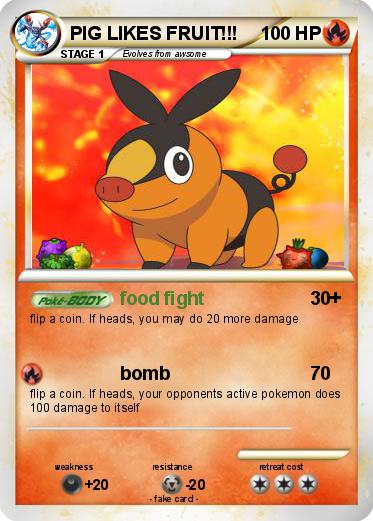 Pokemon PIG LIKES FRUIT!!!