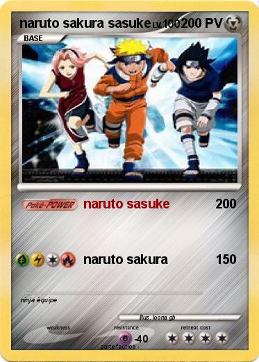 Pokemon naruto sakura sasuke
