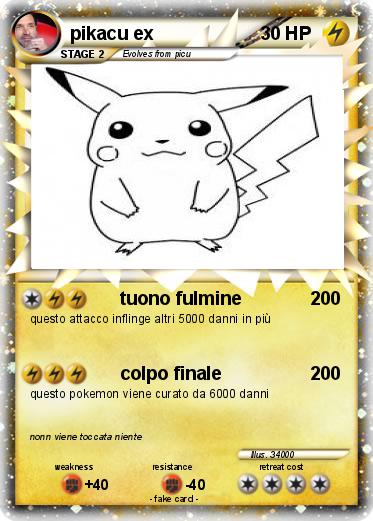 Pokemon pikacu ex