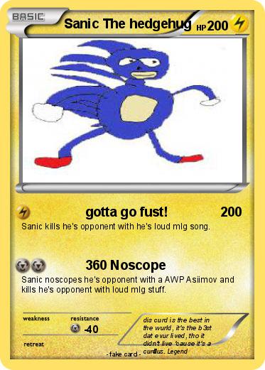 Pokemon Sanic The hedgehug