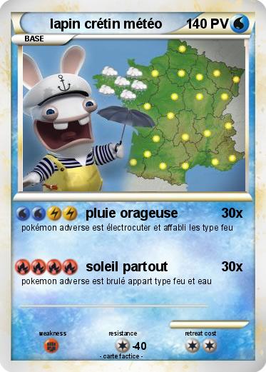 Pokemon lapin crétin météo