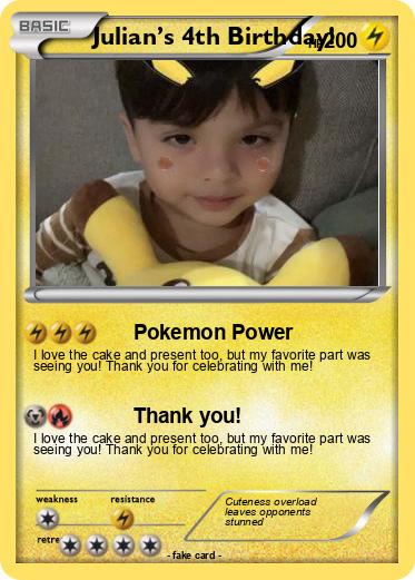 Pokemon Julian’s 4th Birthday!