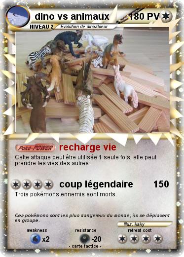 Pokemon dino vs animaux
