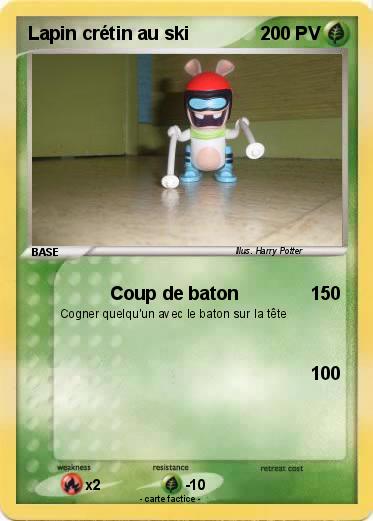 Pokemon Lapin crétin au ski