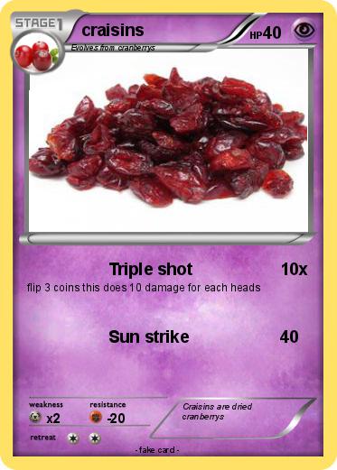 Pokemon craisins