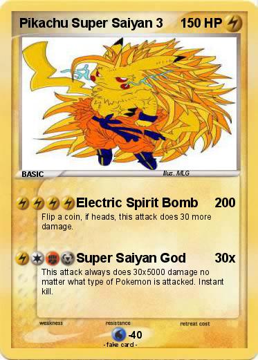 Pokemon Pikachu Super Saiyan 3