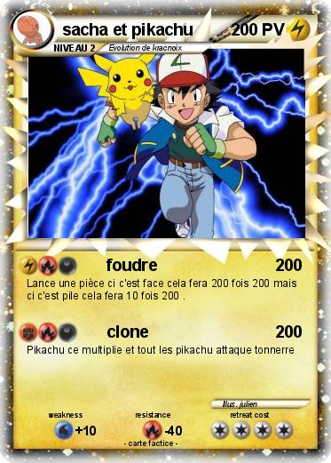 Pokemon sacha et pikachu