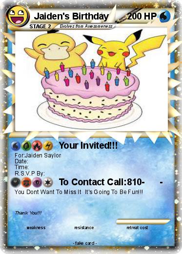 Pokemon Jaiden's Birthday