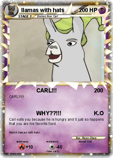 Pokemon llamas with hats