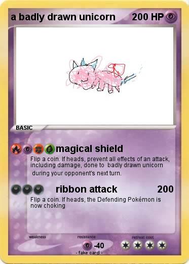 Pokemon a badly drawn unicorn