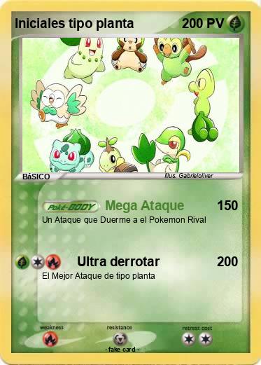 Pokemon Iniciales tipo planta