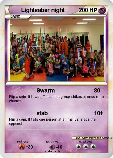 Pokemon Lightsaber night