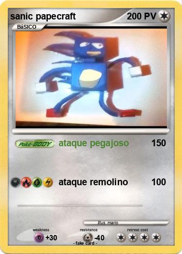 Pokemon sanic papecraft