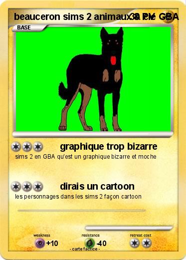 Pokemon beauceron sims 2 animaux & cie GBA