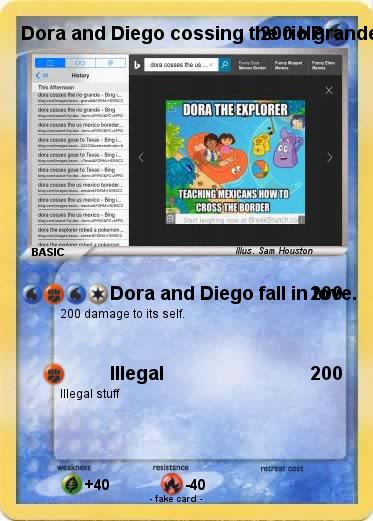 Pokemon Dora and Diego cossing the rio grande