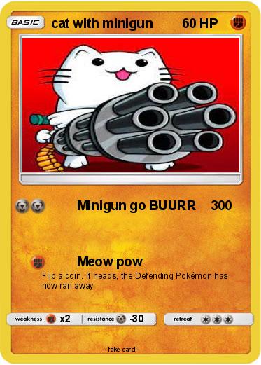 Pokemon cat with minigun