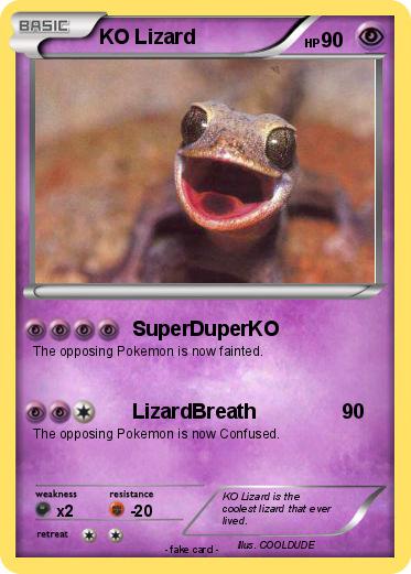 Pokemon KO Lizard