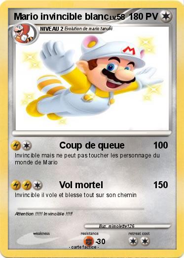Pokemon Mario invincible blanc