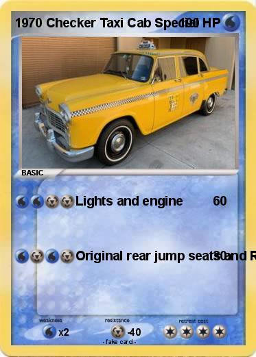 Pokemon 1970 Checker Taxi Cab Special