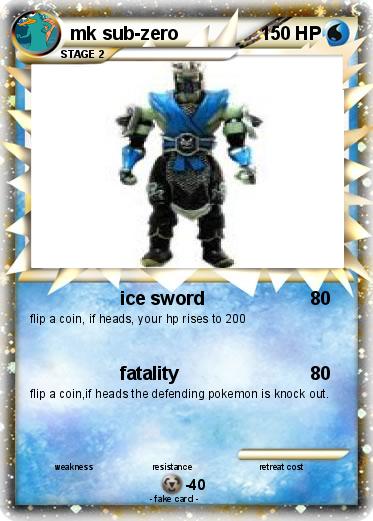 Pokémon mk sub zero - ice sword - My Pokemon Card