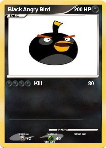 Pokemon Black Angry Bird