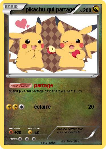 Pokemon pikachu qui partage