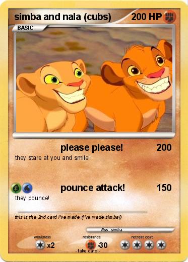 Pokemon simba and nala (cubs)