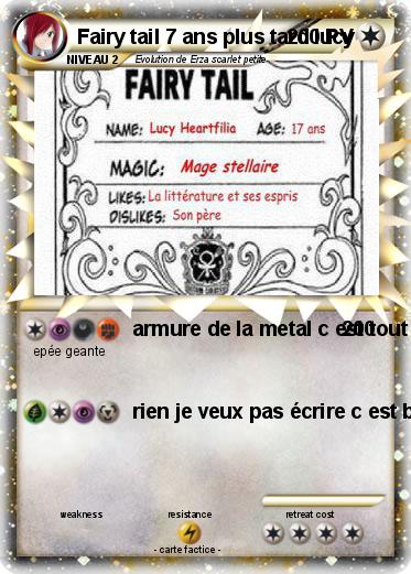Pokemon Fairy tail 7 ans plus tard lucy