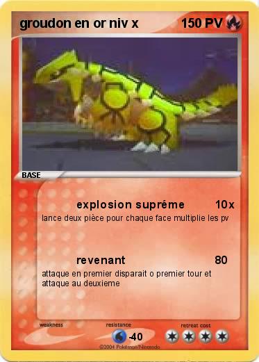 Pokemon groudon en or niv x