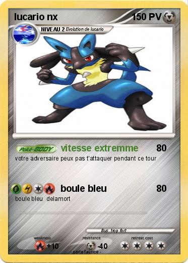 Pokemon lucario nx