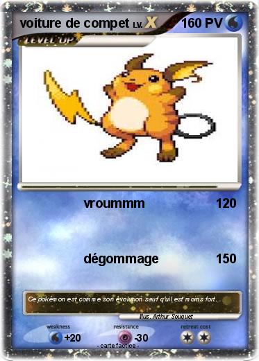 Pokemon voiture de compet