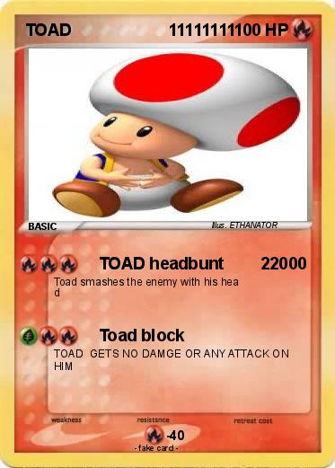 Pokemon TOAD                     11111111