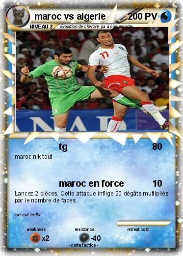 Pokemon maroc vs algerie