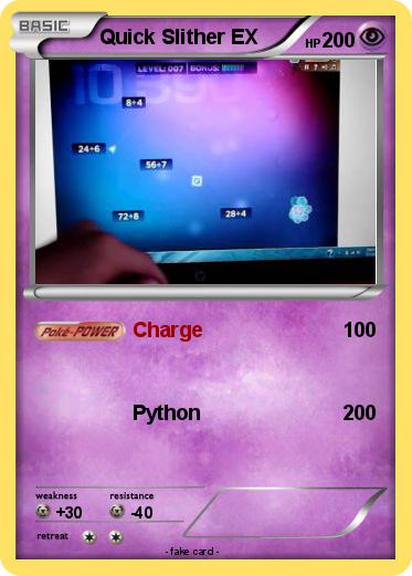 Pokemon Quick Slither EX