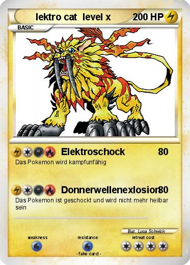 Pokemon lektro cat  level x