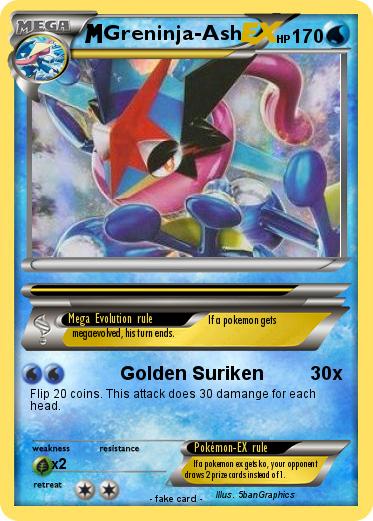 Pokémon Greninja Ash 43 43 - Golden Suriken - My Pokemon Card