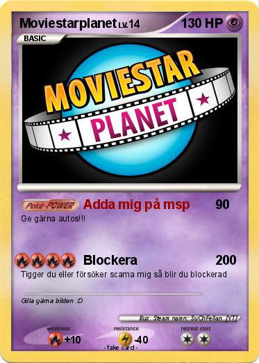 Pokemon Moviestarplanet