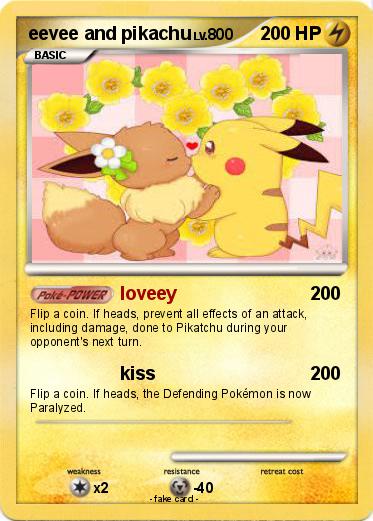 Pokemon eevee and pikachu