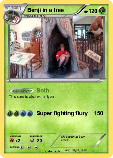 Pokemon Benji in a tree