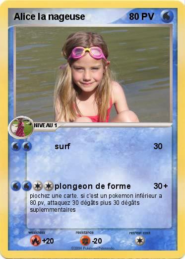 Pokemon Alice la nageuse