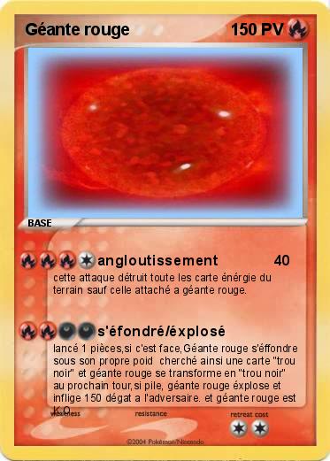 Pokemon Géante rouge