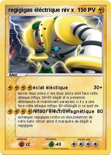 Pokemon regigigas éléctrique niv x 