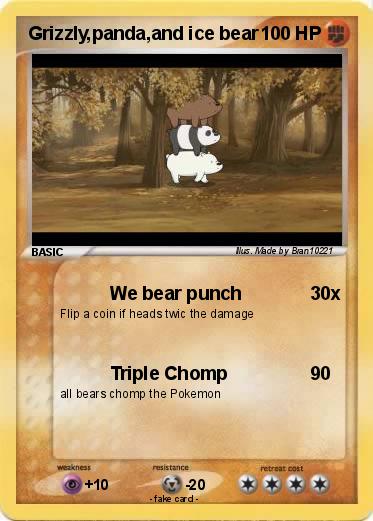 Pokemon Grizzly,panda,and ice bear
