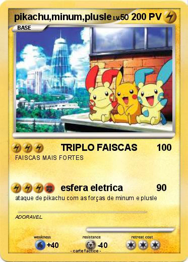 Pokemon pikachu,minum,plusle