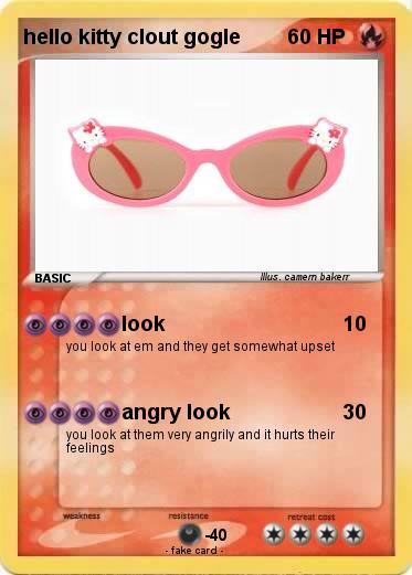 Pokemon hello kitty clout gogle