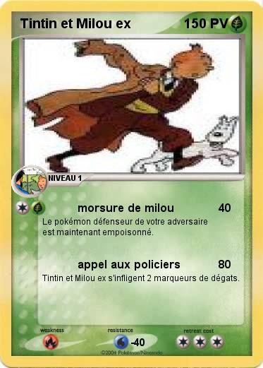Pokemon Tintin et Milou ex