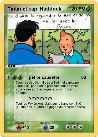 Pokemon Tintin et cap. Haddock