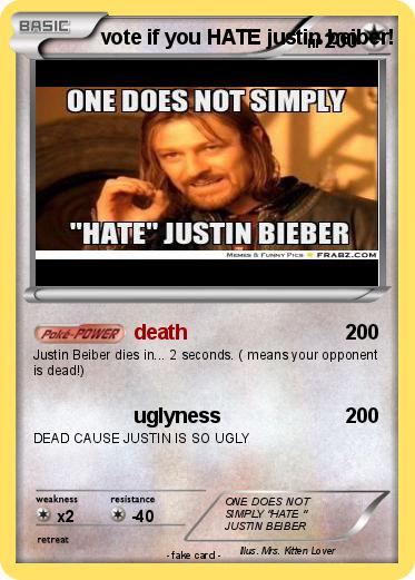 Pokemon vote if you HATE justin beiber!
