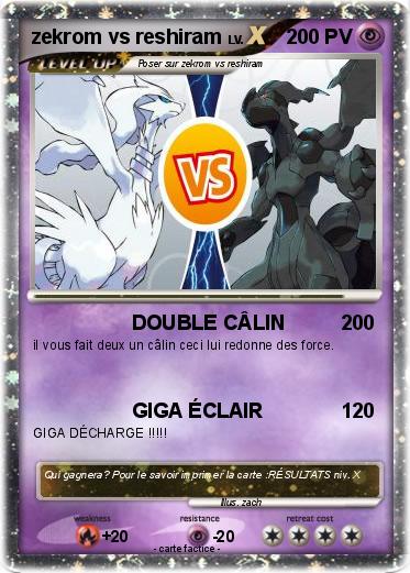 Pokemon zekrom vs reshiram