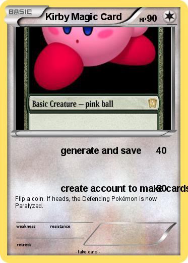 Pokemon Kirby Magic Card